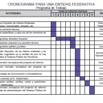 Cronograma para una entidad federativa